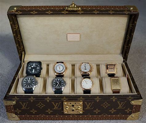 louis vuitton 3 watch case for sale|Louis Vuitton watch box.